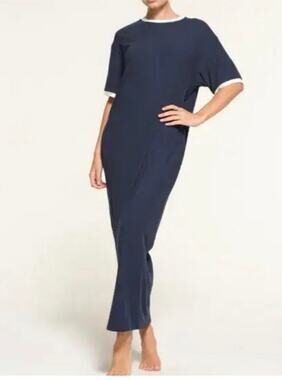 Skims Soft Lounge Ringer T-Shirt Maxi Dress